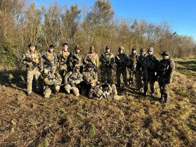 Foto di gruppo del team al campo